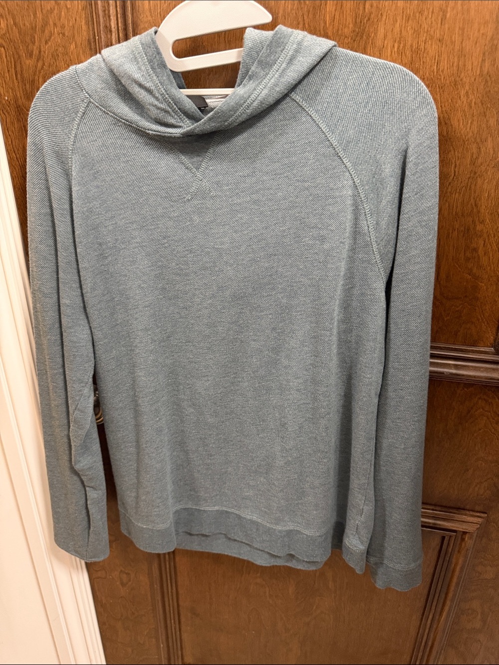 Vince Men’s Small Cotton Cashmere Blend Lightweight Pullover Hoodie Blue Green